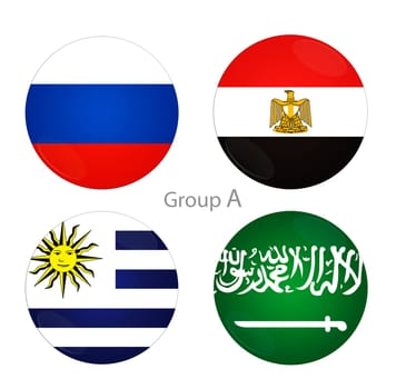 Football Cup in Russia 2018. Group A countries