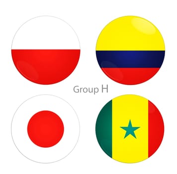 Football Cup in Russia 2018. Group A countries