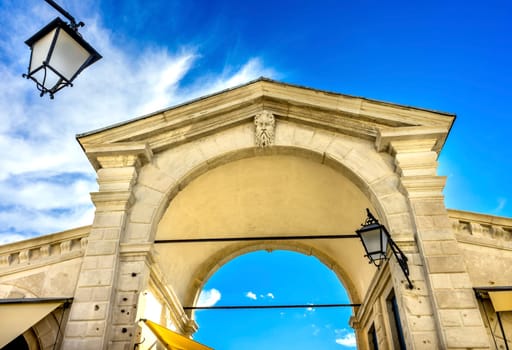 Colorful Rialto Covered Bridge Arch Grand Canal Venice Italy
