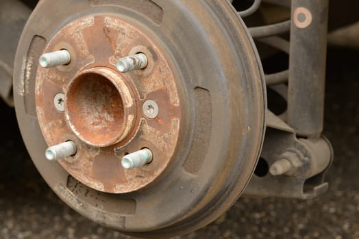 Back of car Brakes and shock absorber