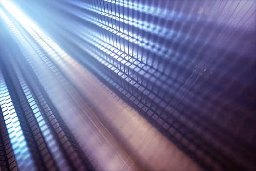 3D illustration. Abstract background of metallic structure.