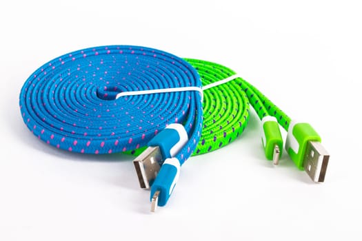 USB cable on a bright background