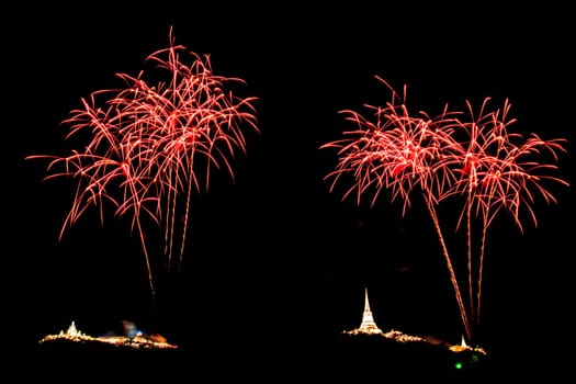 Fireworks light up the sky with dazzling display