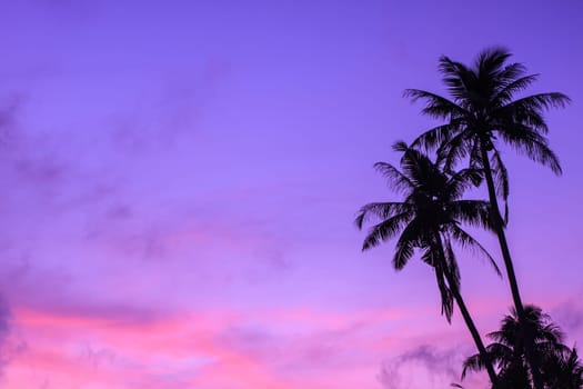 beautiful sunrise on beach and tropical sea in summer