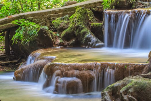 Waterfall in the tropical forest at Thanbok Khoranee National Park, Krabi, Thailand