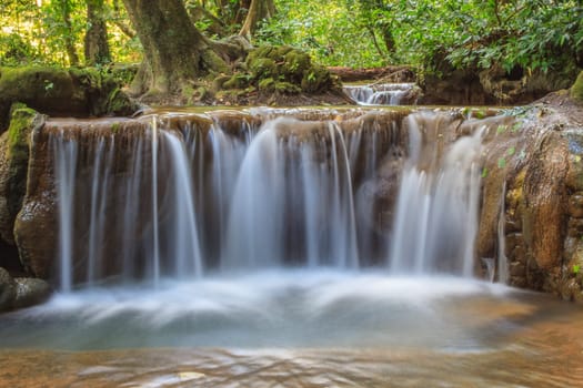 Waterfall in the tropical forest at Thanbok Khoranee National Park, Krabi, Thailand
