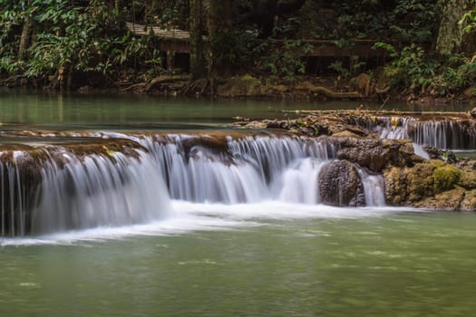 Waterfall in the tropical forest at Thanbok Khoranee National Park, Krabi, Thailand