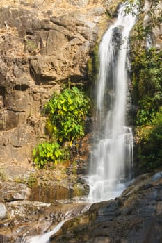 Thor Thip waterfall in thai national park.waterfall in the deep forest on mountain