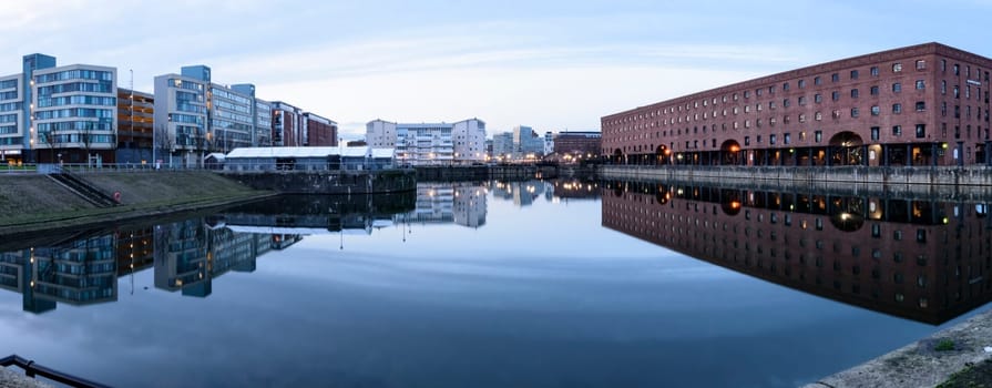 Liverpool docks in Keel Wharf waterfront of the River Mersey, Liverpool, United Kingdom on 26th