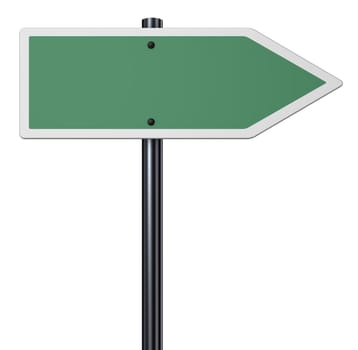 signpost on white background - 3d rendering