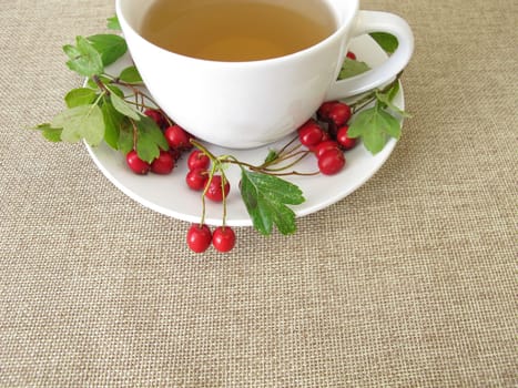 Herbal tea with hawthorn