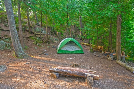 Wilderness Camp in the North Woods on Knife Lake in the Boundary Waters in Minnesota