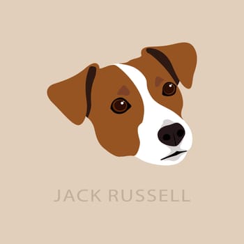 Jack Russell Terrier Head. Symbol dog design