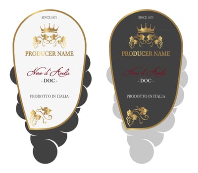 Set of Vector wine label for wine bottle or mockup with this label