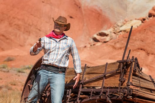 SOUTH WEST - A cowboy takes time to rest and reflect.