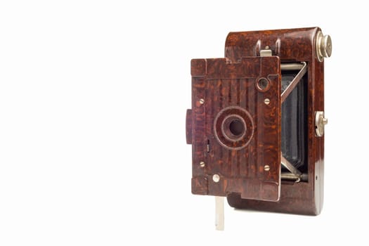 Old vintage camera  on white background. Lomo camera