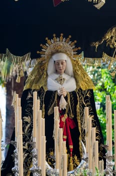 Badajoz Spain monday. april 14. 2017. Holy Friday. Procession of Holy Week in Badajoz.