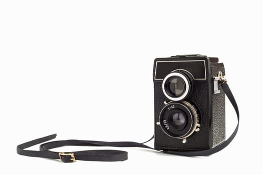 Old vintage camera  on white background. Lomo camera