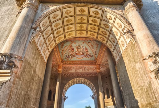 Patuxay monument or Gate of Triumph in Vientiane, Laos