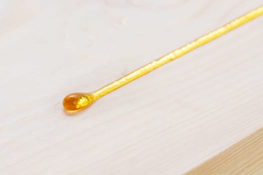 Sap oozing from pinewood