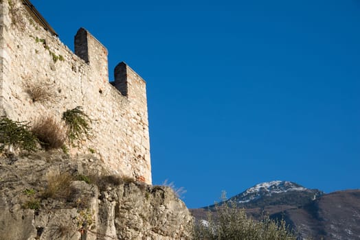Castello Scaligero at Malcesine, Italy during winter