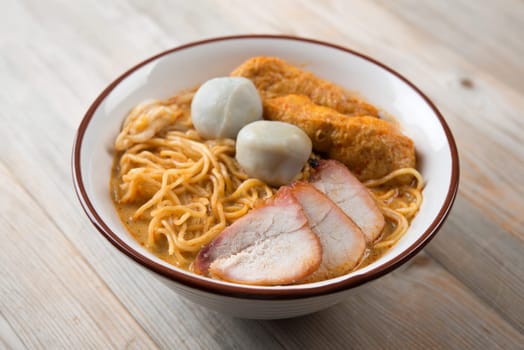 Curry laksa is a popular spicy dish in Malaysia cuisine.