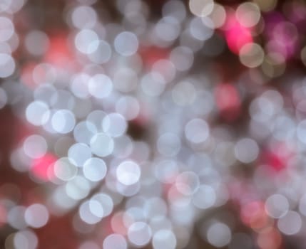 Defocused abstract red and white Christmas bokeh background