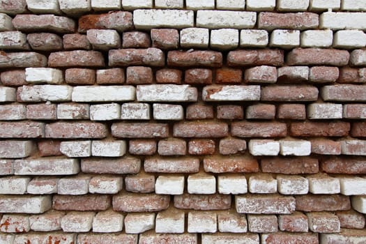 Detail of the old brick wall - brick pattern