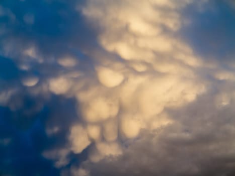 Bizarre clouds on the sky after storm