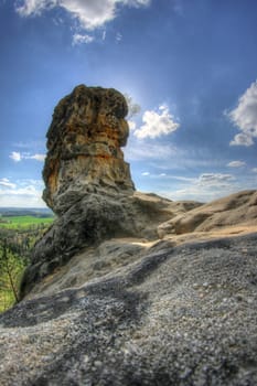 BIzarre rock formation in Kokorin area, Czech Republic