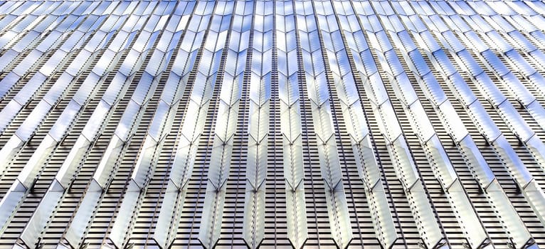 Architectural detail with patterned glass windows
