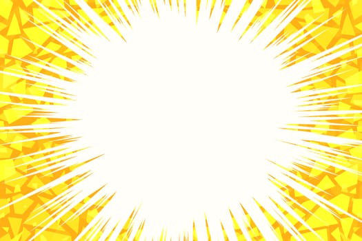 yellow light background cracked. Pop art retro vector illustration