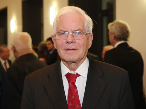 Ex-Prime Minister of Lower Saxony and ex-Lord Mayor of Braunschweig Gerhard Glogowski (SPD) at the ceremony for the 80th birthday of Magdeburg honorary citizen Willi Polte