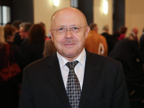 Former Minister of the Interior of Saxony-Anhalt Manfred Püchel (SPD) at the ceremony for the 80th birthday of Magdeburg honorary citizen Willi Polte