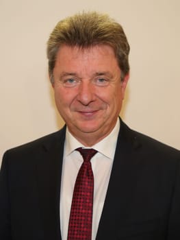 Lord Mayor of Magdeburg Dr. Lutz Trümper (SPD) at the ceremony for the 80th birthday of Magdeburg honorary citizen Willi Polte