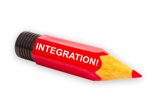 Red pen with lettering "Integration"""
