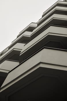 Facade of a residential building in the city centre of Magdeburg