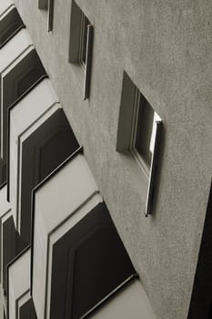 Facade of a residential building in the city centre of Magdeburg