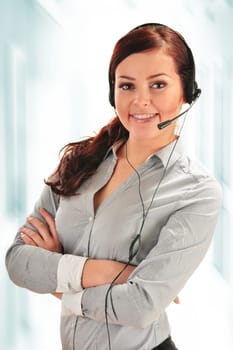 Call center operator. Customer support. Help desk.