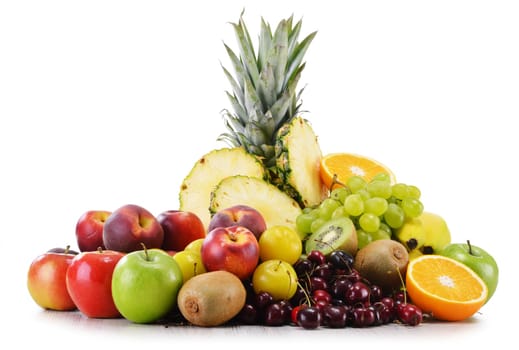 Composition with variety of fresh fruits. Balanced diet.