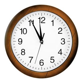 Wall clock isolated on white background