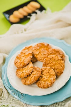 Oatmeal Cookies with Warm Fall Colors. selective focus