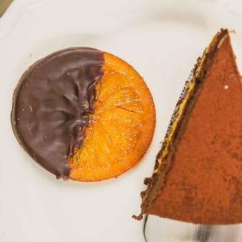 Sweet buffet delicious homemade vegan cake. Warm color. Selective focus.