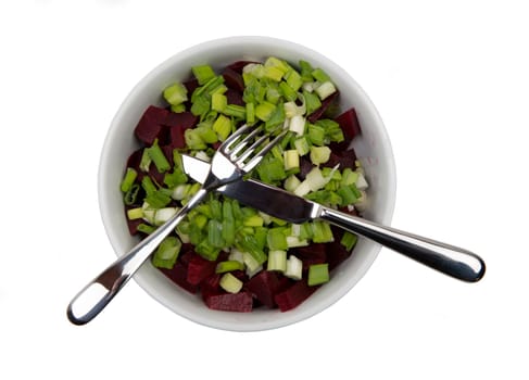 plate of red beets on a white background