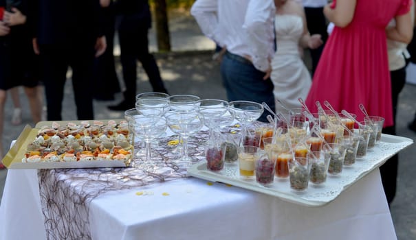 food for the wedding cocktail