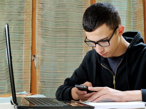 Student engaged in reading