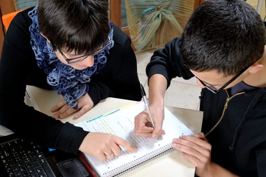 Students engaged in the study