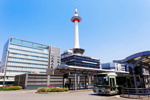 Kyoto, Japan cityscape at Kyoto Tower.