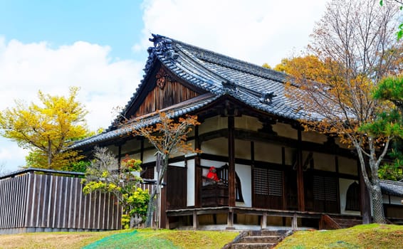 traditional wooden house, Japan at day