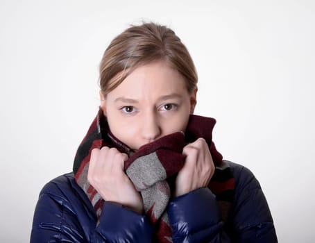 Woman freezes